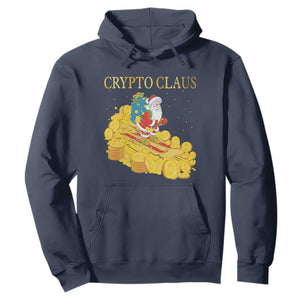 Funny Christmas Bitcoin Crypto Claus Hoodie TS09 Navy Print Your Wear