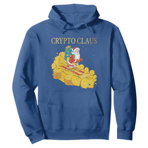 Funny Christmas Bitcoin Crypto Claus Hoodie TS09 Royal Blue Print Your Wear
