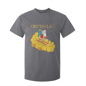 Funny Christmas Bitcoin Crypto Claus T Shirt For Kid TS09 Charcoal Print Your Wear