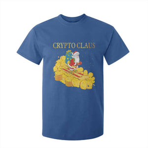 Funny Christmas Bitcoin Crypto Claus T Shirt For Kid TS09 Royal Blue Print Your Wear