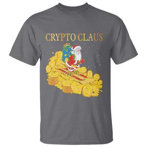 Funny Christmas Bitcoin Crypto Claus T Shirt TS09 Charcoal Print Your Wear