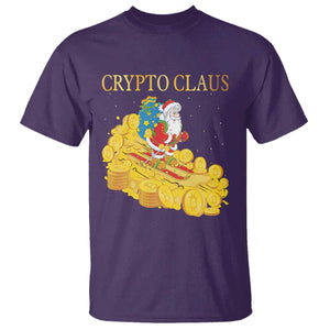Funny Christmas Bitcoin Crypto Claus T Shirt TS09 Purple Print Your Wear