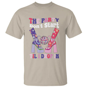 The Party Don't Start Till I Drop In Boujee Disco Ball Retro Groovy T Shirt TS09 Sand Printyourwear
