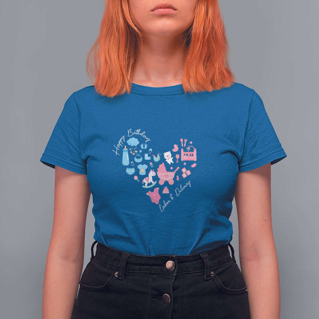Happy Birthday Specialist Labor and Delivery RN or OB Nurse T Shirt For Women TS09 Royal Blue Printyourwear