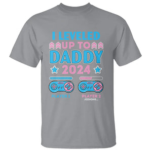 I Leveled Up To Daddy 2024 Funny Soon To Be Dad T Shirt TS09 Sport Gray Printyourwear