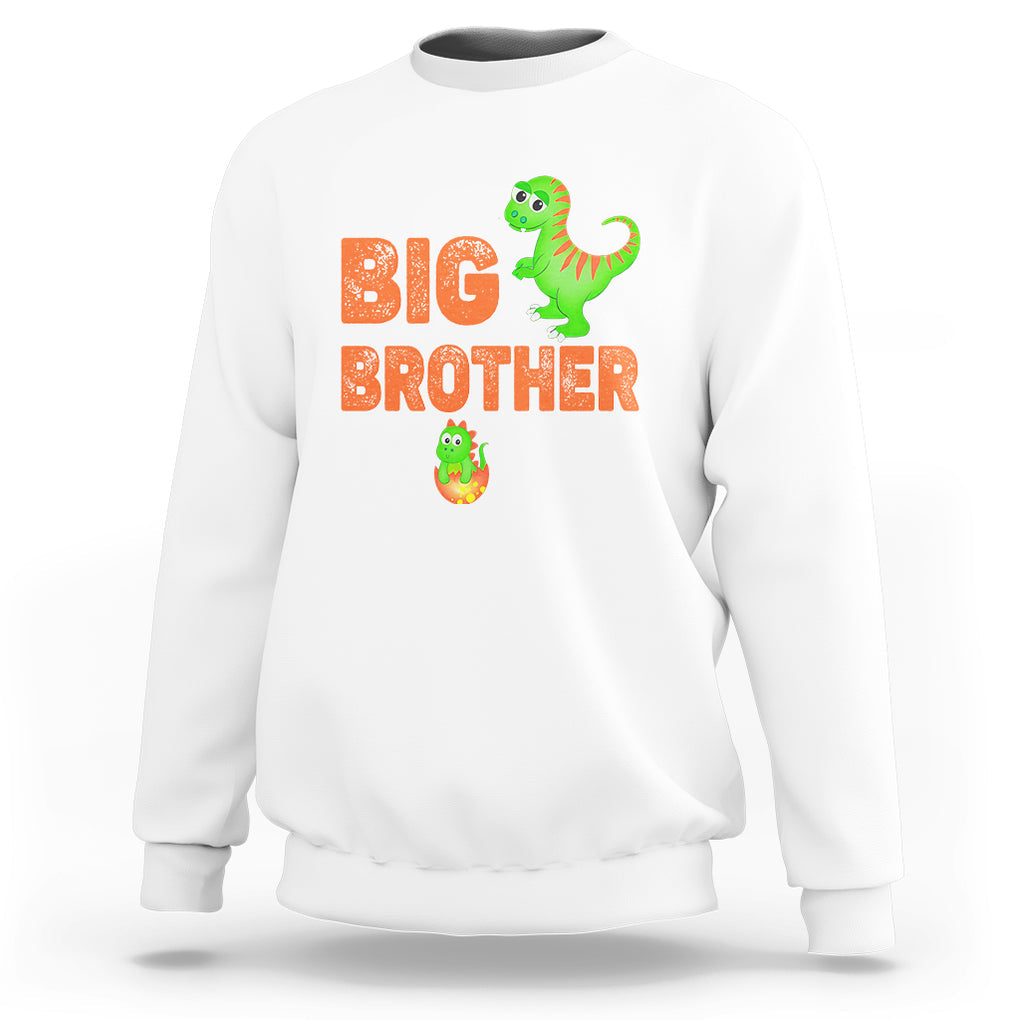 I'm Going To Be Big Brother 2024 Dinosaur Bro Baby Sweatshirt TS09 White Printyourwear