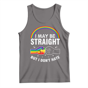 I May Be Straight But I Don't Hate LGBT Pride Tank Top TS09 Deep Heather Print Your Wear