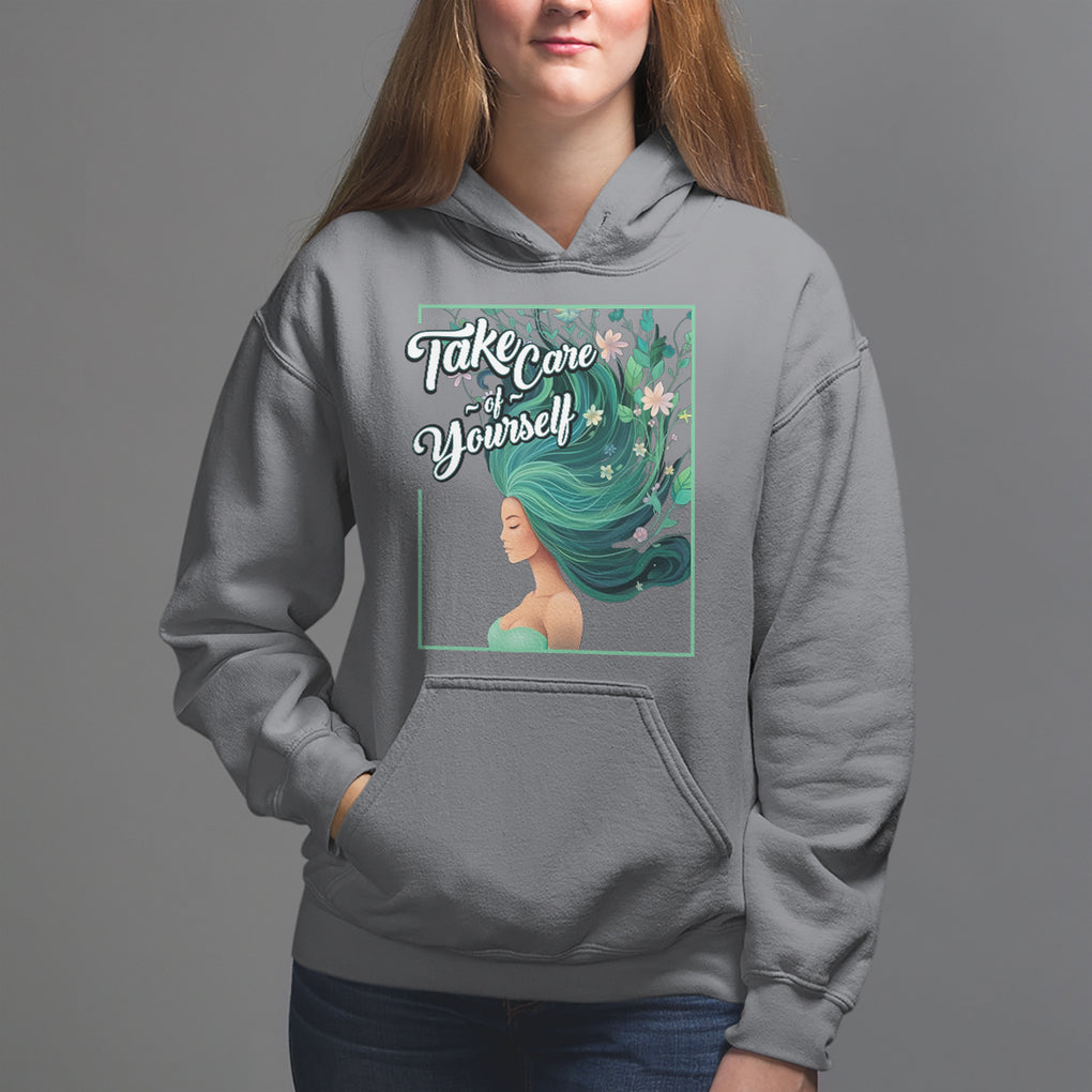 Take Care Of Yourself Self-Love Body Positive Mental Health Hoodie TS09 Charcoal Printyourwear