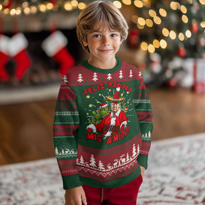 Funny Mexico Xmas Trump Ugly Christmas Sweater Feliz Navidad Mis Amigo Trump Santa TS09 Christmas Print Your Wear