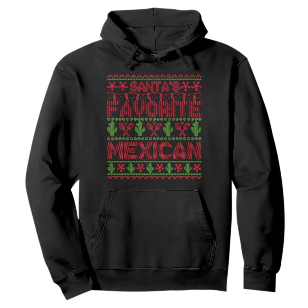 Funny Mexico Xmas Hoodie Santa' Favorite Mexican TS09 Black Print Your Wear