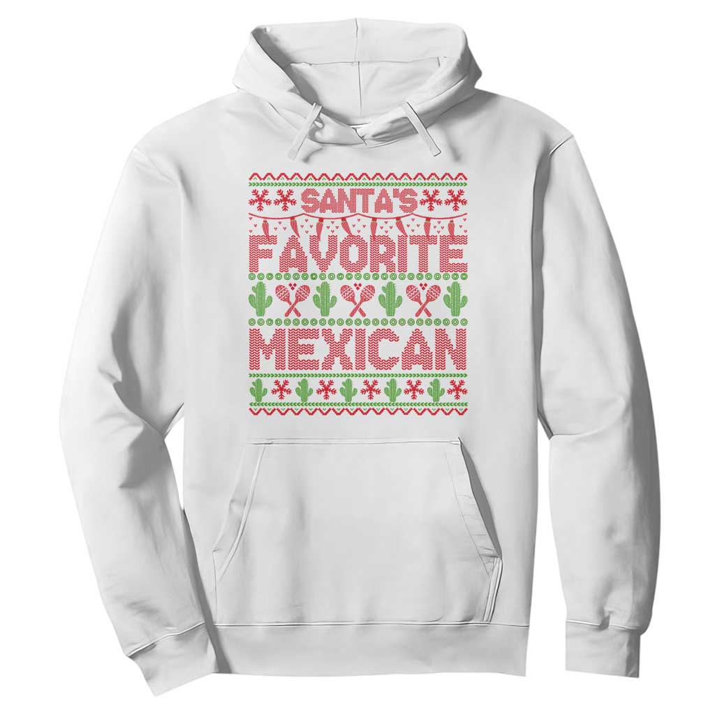Funny Mexico Xmas Hoodie Santa' Favorite Mexican TS09 White Print Your Wear