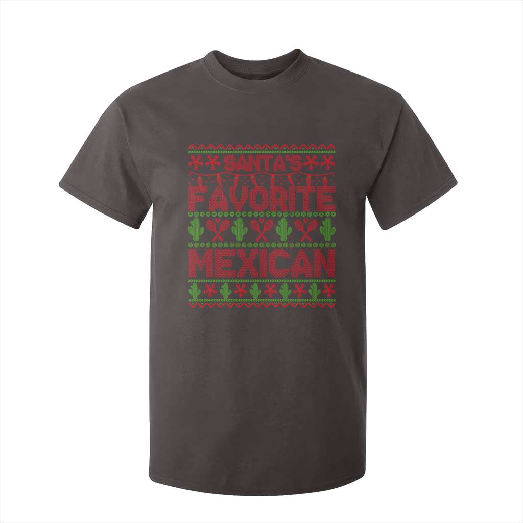Funny Mexico Xmas T Shirt For Kid Santa' Favorite Mexican TS09 Dark Chocolate Print Your Wear