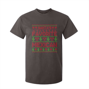 Funny Mexico Xmas T Shirt For Kid Santa' Favorite Mexican TS09 Dark Chocolate Print Your Wear