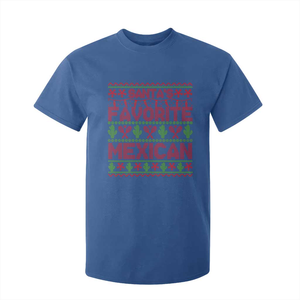 Funny Mexico Xmas T Shirt For Kid Santa' Favorite Mexican TS09 Royal Blue Print Your Wear