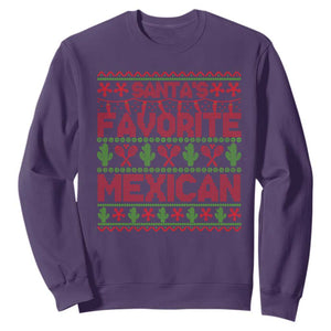 Funny Mexico Xmas Sweatshirt Santa' Favorite Mexican TS09 Purple Print Your Wear