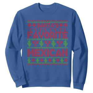 Funny Mexico Xmas Sweatshirt Santa' Favorite Mexican TS09 Royal Blue Print Your Wear