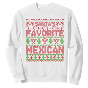 Funny Mexico Xmas Sweatshirt Santa' Favorite Mexican TS09 White Print Your Wear