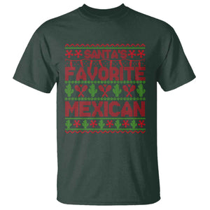Funny Mexico Xmas T Shirt Santa' Favorite Mexican TS09 Dark Forest Green Print Your Wear