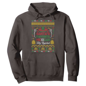 Funny Mexico Xmas Feliz Navidad Hoodie Santa' Favorite Mexican TS09 Dark Chocolate Print Your Wear