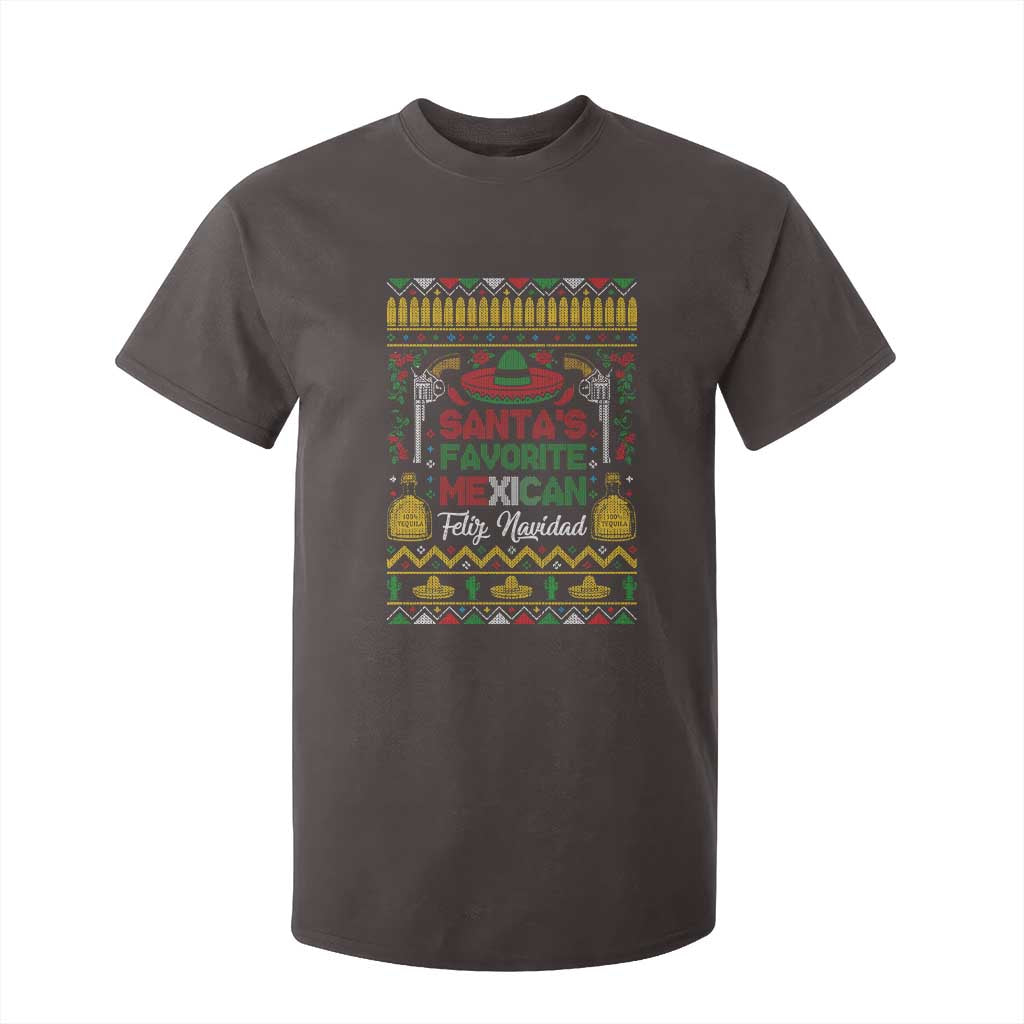 Funny Mexico Xmas Feliz Navidad T Shirt For Kid Santa' Favorite Mexican TS09 Dark Chocolate Print Your Wear