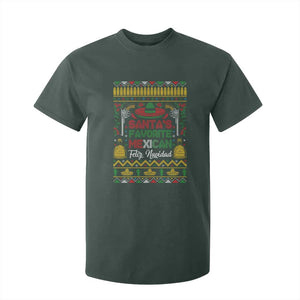 Funny Mexico Xmas Feliz Navidad T Shirt For Kid Santa' Favorite Mexican TS09 Dark Forest Green Print Your Wear