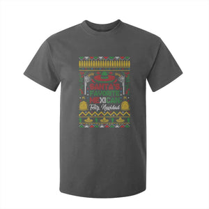 Funny Mexico Xmas Feliz Navidad T Shirt For Kid Santa' Favorite Mexican TS09 Dark Heather Print Your Wear