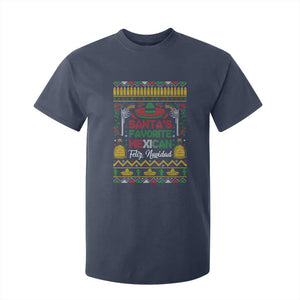 Funny Mexico Xmas Feliz Navidad T Shirt For Kid Santa' Favorite Mexican TS09 Navy Print Your Wear