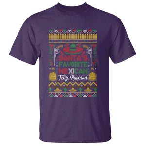 Funny Mexico Xmas Feliz Navidad T Shirt Santa' Favorite Mexican TS09 Purple Print Your Wear