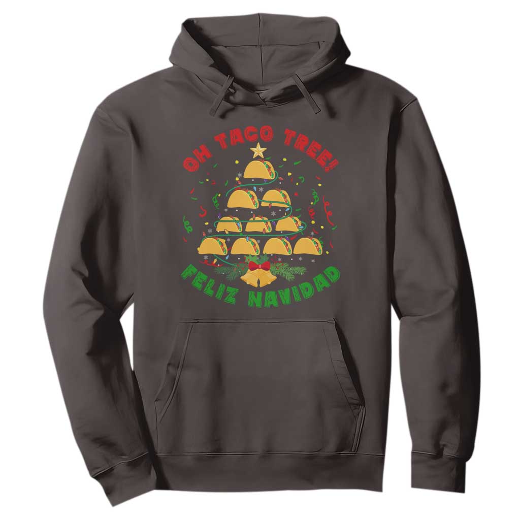 Funny Mexico Xmas Hoodie Oh Taco Tree Tacos Lover TS09 Dark Chocolate Print Your Wear