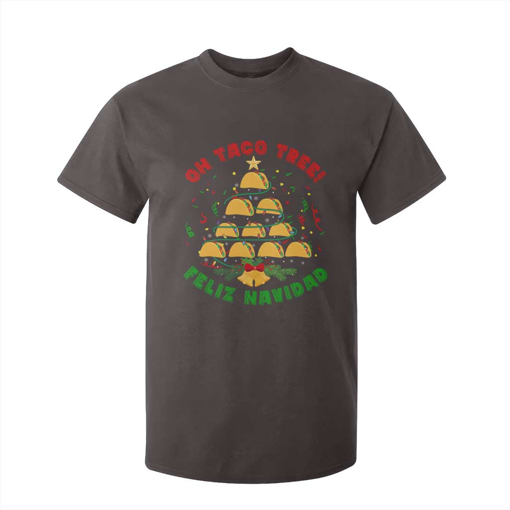Funny Mexico Xmas T Shirt For Kid Oh Taco Tree Tacos Lover TS09 Dark Chocolate Print Your Wear