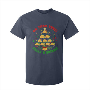 Funny Mexico Xmas T Shirt For Kid Oh Taco Tree Tacos Lover TS09 Navy Print Your Wear