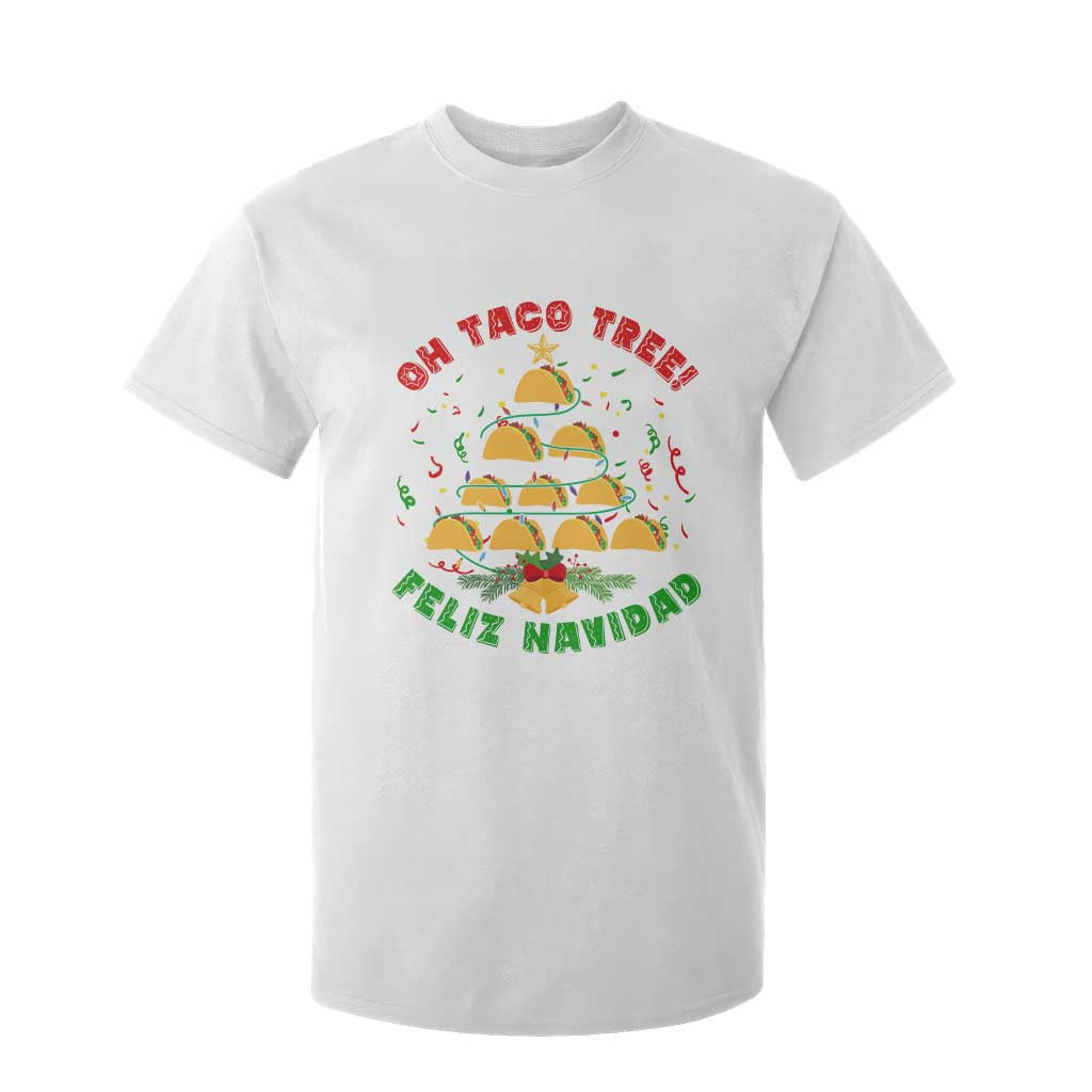 Funny Mexico Xmas T Shirt For Kid Oh Taco Tree Tacos Lover TS09 White Print Your Wear