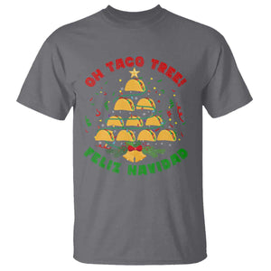 Funny Mexico Xmas T Shirt Oh Taco Tree Tacos Lover TS09 Charcoal Print Your Wear