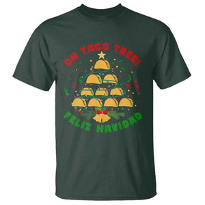 Funny Mexico Xmas T Shirt Oh Taco Tree Tacos Lover TS09 Dark Forest Green Print Your Wear