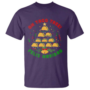 Funny Mexico Xmas T Shirt Oh Taco Tree Tacos Lover TS09 Purple Print Your Wear