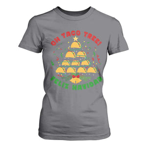 Funny Mexico Xmas T Shirt For Women Oh Taco Tree Tacos Lover TS09 Charcoal Print Your Wear