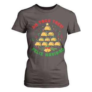 Funny Mexico Xmas T Shirt For Women Oh Taco Tree Tacos Lover TS09 Dark Chocolate Print Your Wear