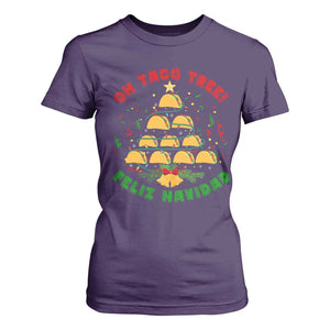 Funny Mexico Xmas T Shirt For Women Oh Taco Tree Tacos Lover TS09 Purple Print Your Wear