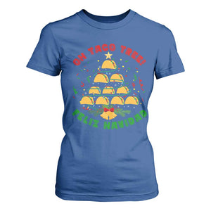 Funny Mexico Xmas T Shirt For Women Oh Taco Tree Tacos Lover TS09 Royal Blue Print Your Wear