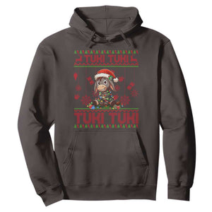 Funny Mexico Xmas Hoodie Tuki Tuki Burrito Cute Donkey Feliz Navidad TS09 Dark Chocolate Print Your Wear