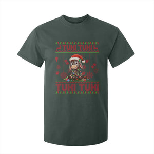Funny Mexico Xmas T Shirt For Kid Tuki Tuki Burrito Cute Donkey Feliz Navidad TS09 Dark Forest Green Print Your Wear