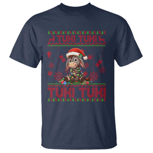 Funny Mexico Xmas T Shirt Tuki Tuki Burrito Cute Donkey Feliz Navidad TS09 Navy Print Your Wear