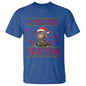 Funny Mexico Xmas T Shirt Tuki Tuki Burrito Cute Donkey Feliz Navidad TS09 Royal Blue Print Your Wear