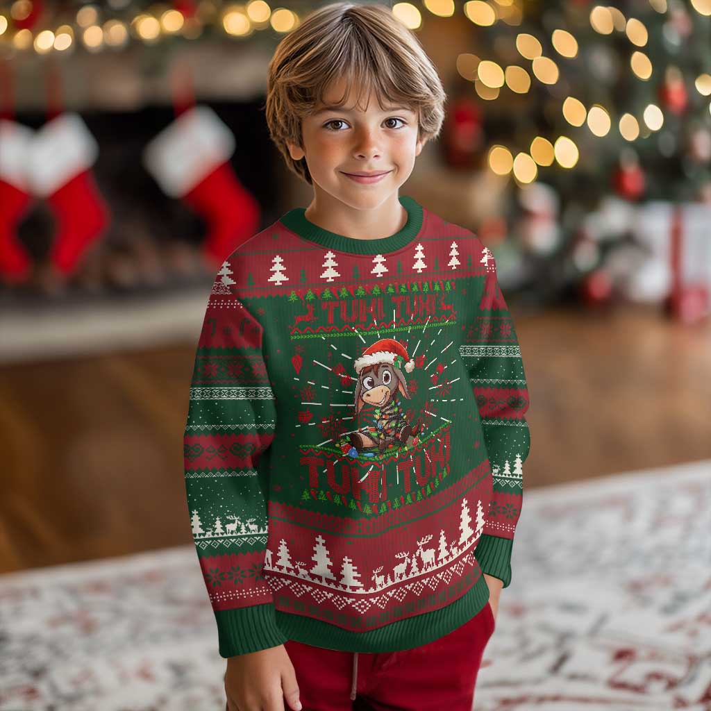 Funny Mexico Xmas Ugly Christmas Sweater Tuki Tuki Burrito Cute Donkey Feliz Navidad TS09 Christmas Print Your Wear