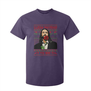 Funny Mexico Xmas T Shirt For Kid Llega Navidad Y Yo Sin Ti Mexican Pop Star TS09 Purple Print Your Wear