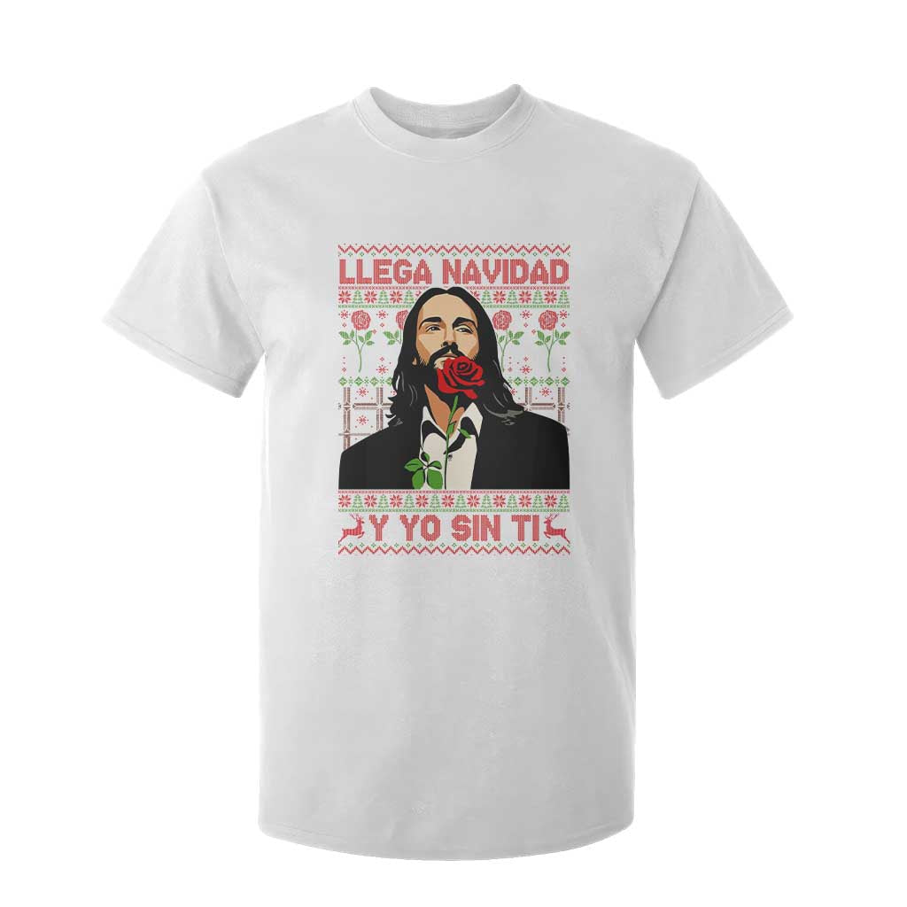 Funny Mexico Xmas T Shirt For Kid Llega Navidad Y Yo Sin Ti Mexican Pop Star TS09 White Print Your Wear