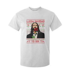 Funny Mexico Xmas T Shirt For Kid Llega Navidad Y Yo Sin Ti Mexican Pop Star TS09 White Print Your Wear
