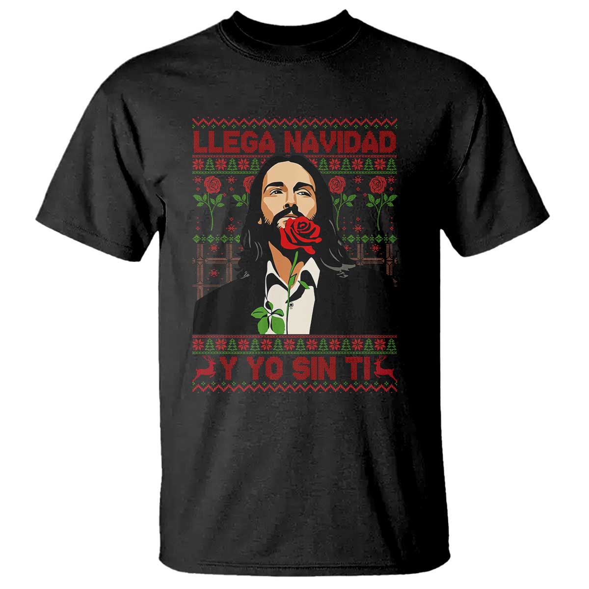 Funny Mexico Xmas T Shirt Llega Navidad Y Yo Sin Ti Mexican Pop Star TS09 Black Print Your Wear