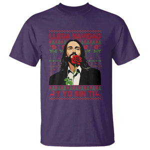 Funny Mexico Xmas T Shirt Llega Navidad Y Yo Sin Ti Mexican Pop Star TS09 Purple Print Your Wear
