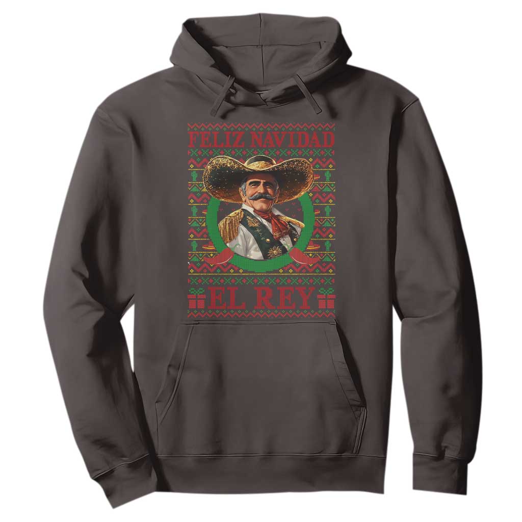 Funny Mexico Xmas Hoodie Feliz Navidad El Rey Vicente TS09 Dark Chocolate Print Your Wear